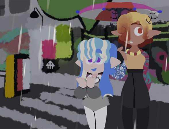 Sky and Carki, two characters belonging to myself and my partner!